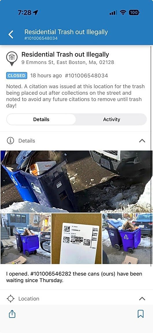 Image submitted with report