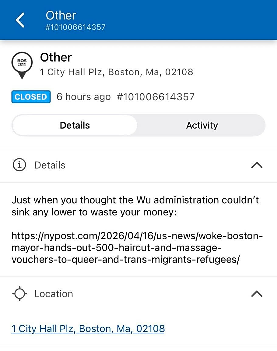 Image submitted with report