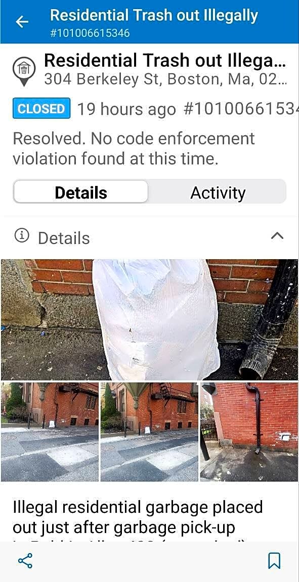 Image submitted with report