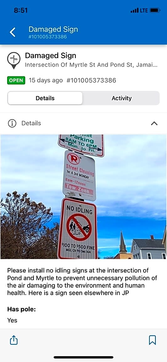 Image submitted with report