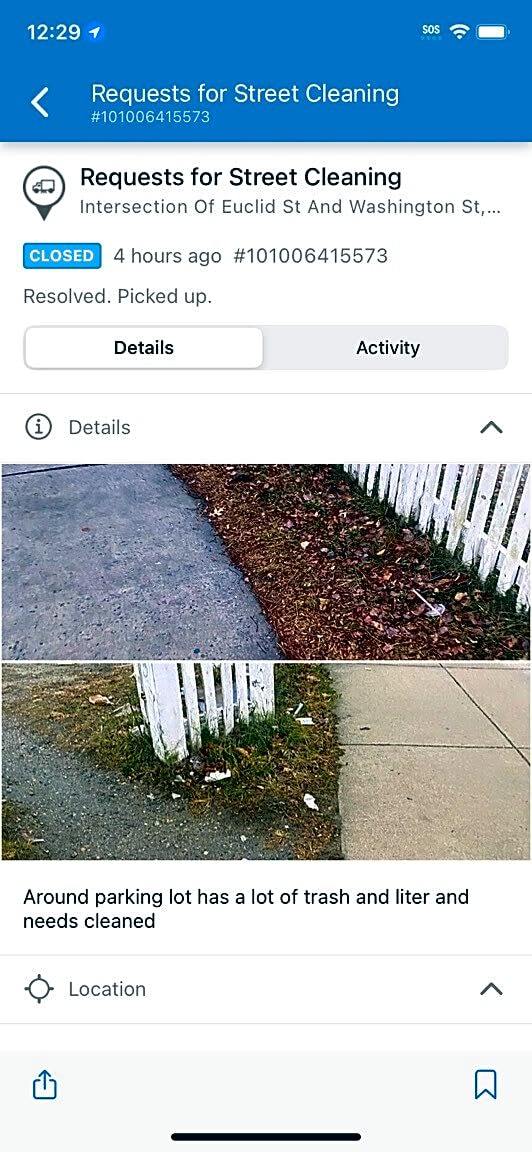 Image submitted with report