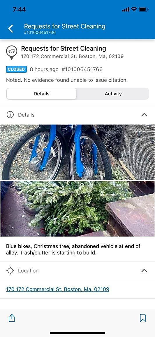 Image submitted with report