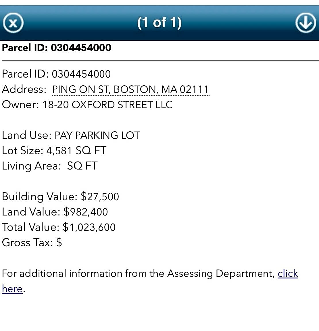 Image submitted with report