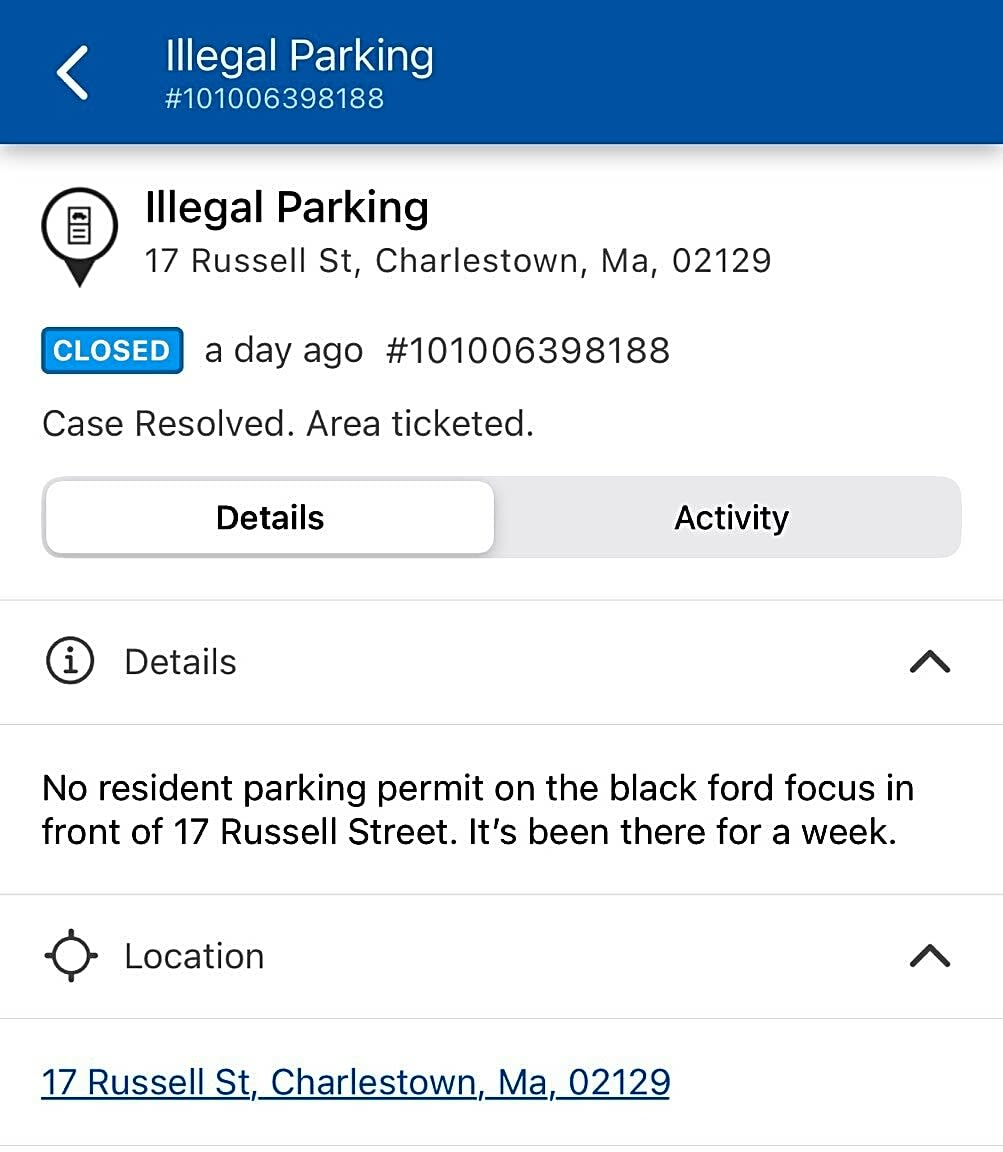 Image submitted with report