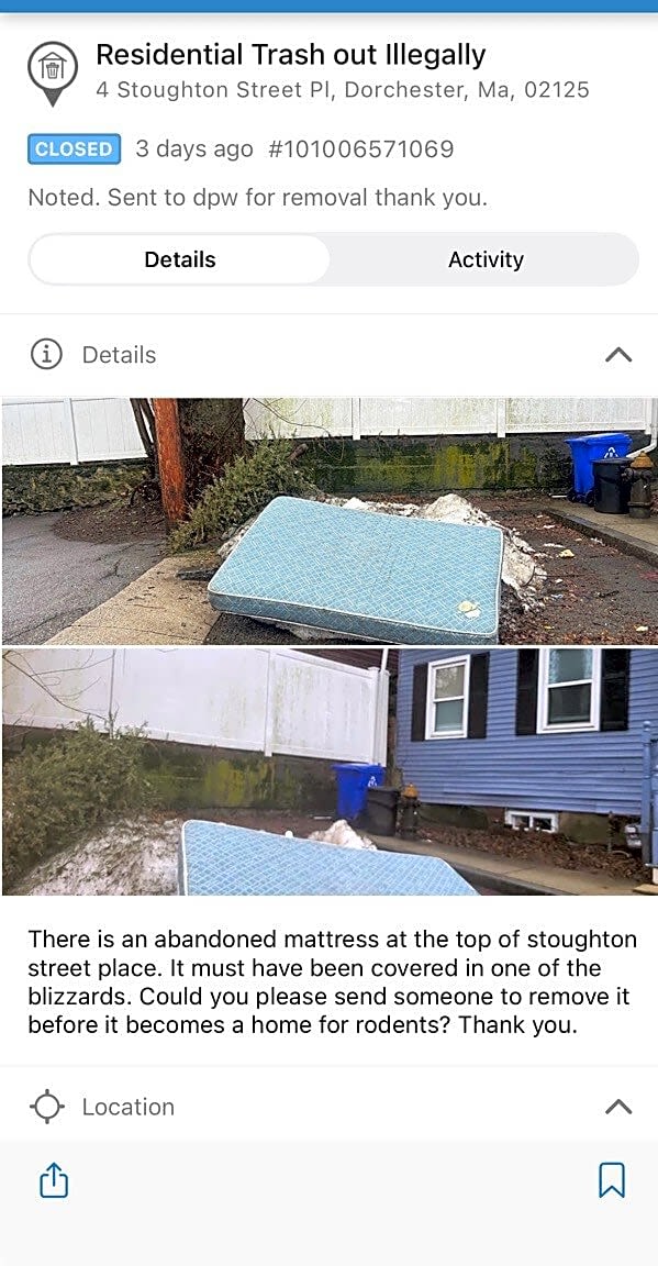 Image submitted with report