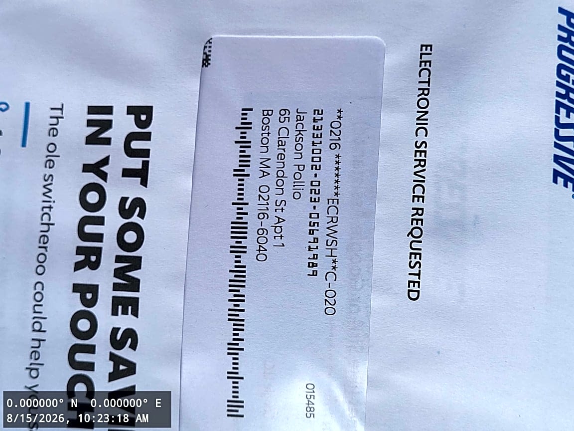 Image submitted with report
