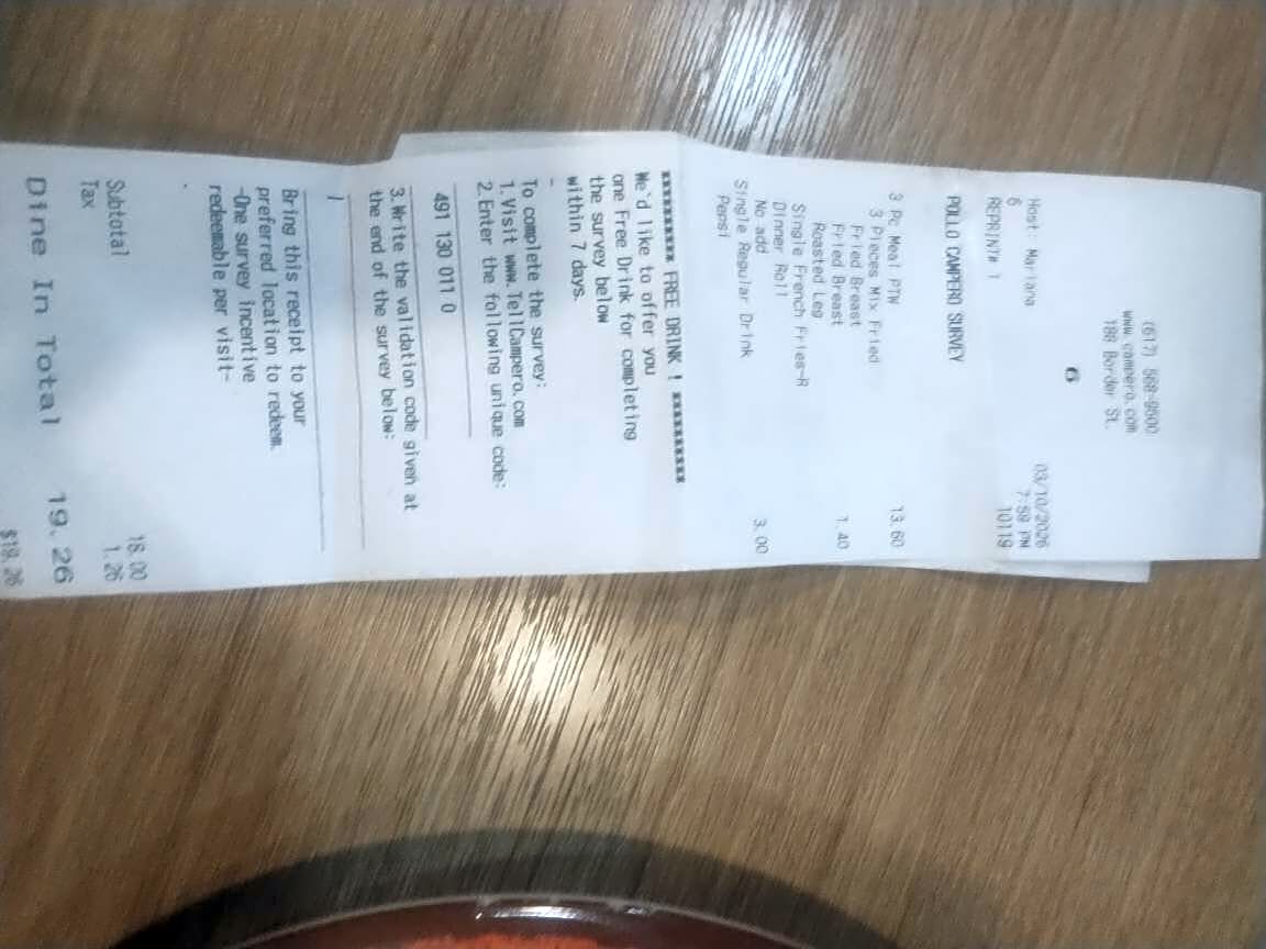 Image submitted with report