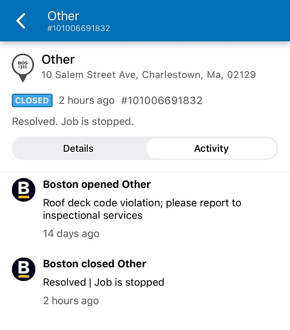 Image submitted with report