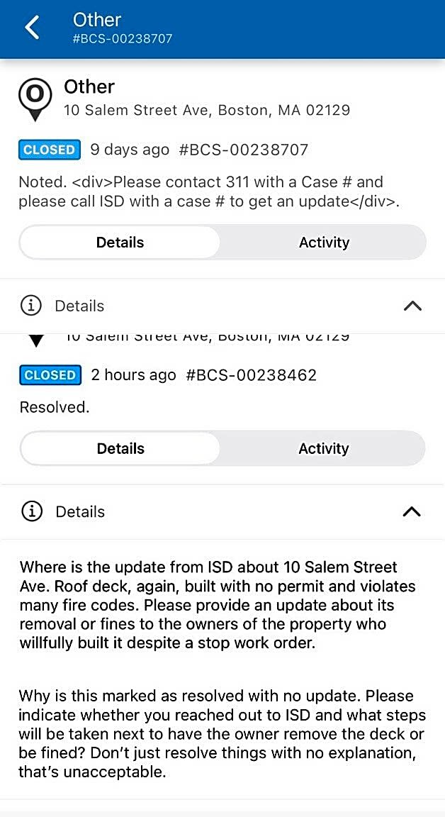 Image submitted with report