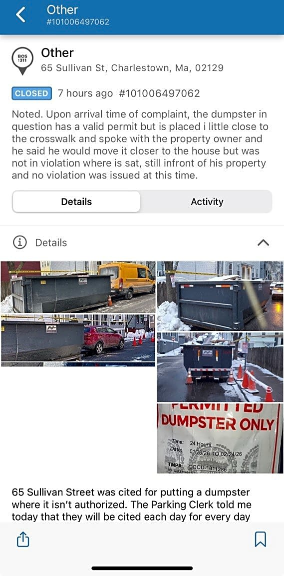 Image submitted with report