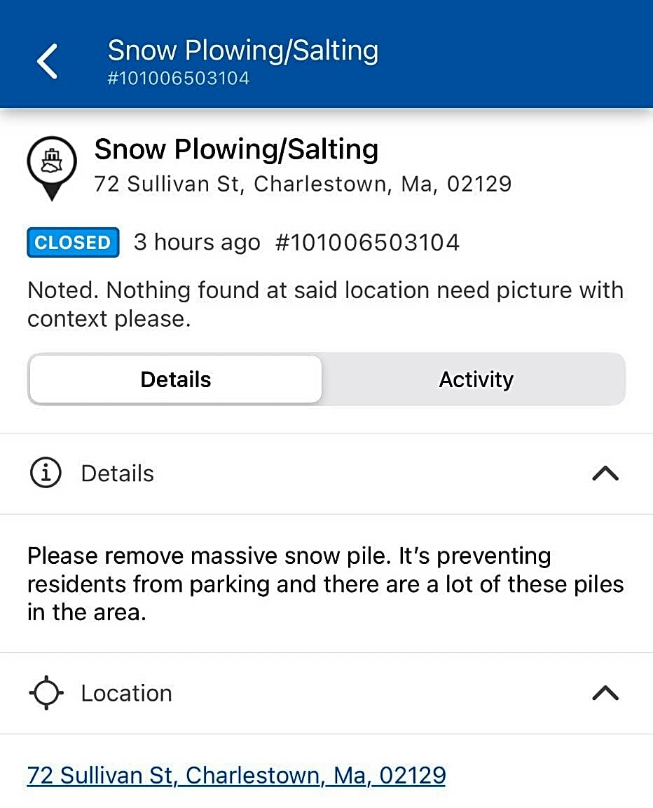 Image submitted with report