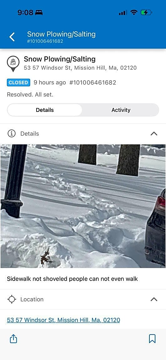 Image submitted with report