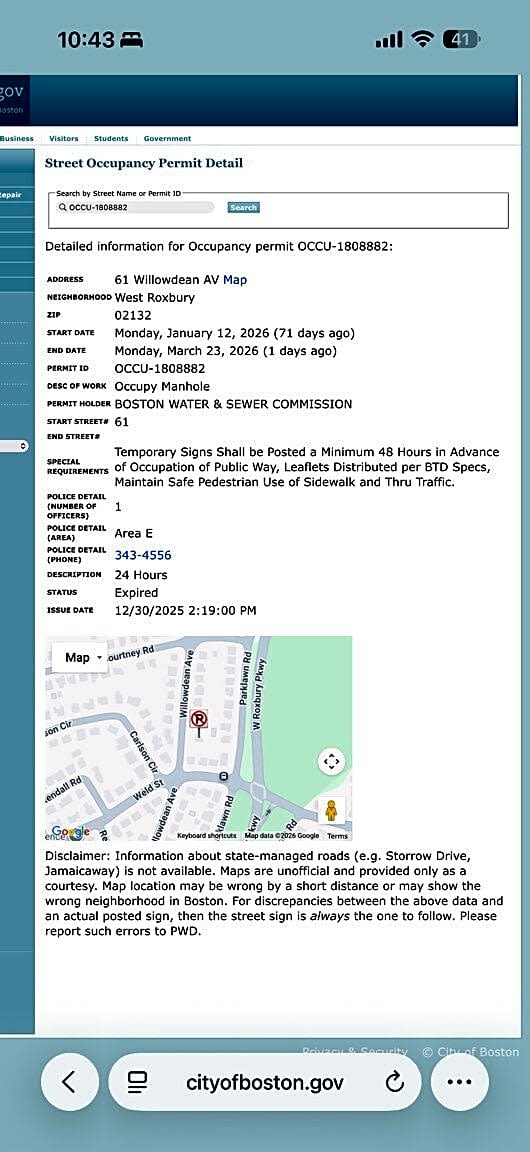 Image submitted with report