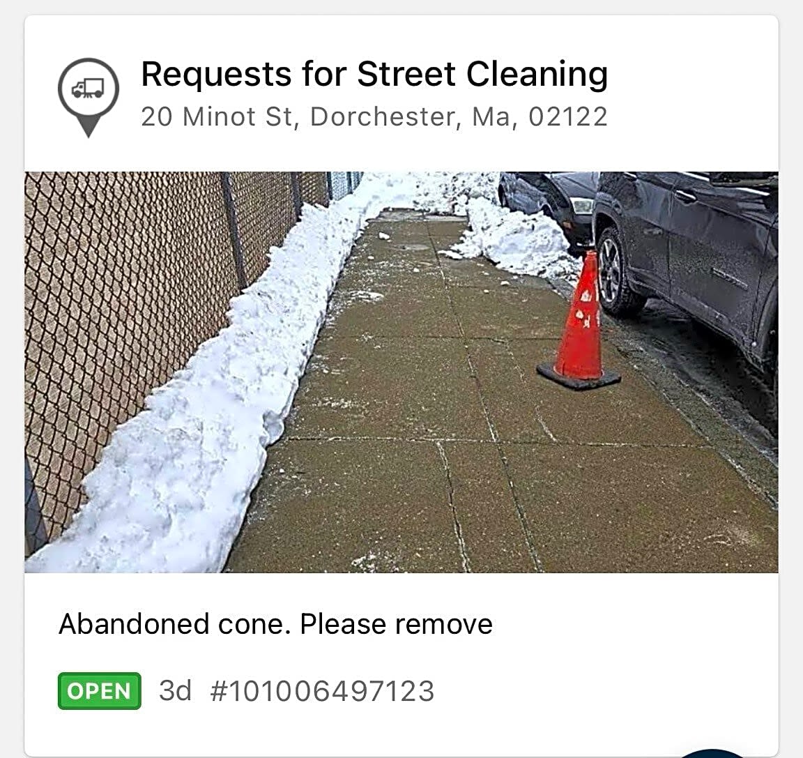 Image submitted with report