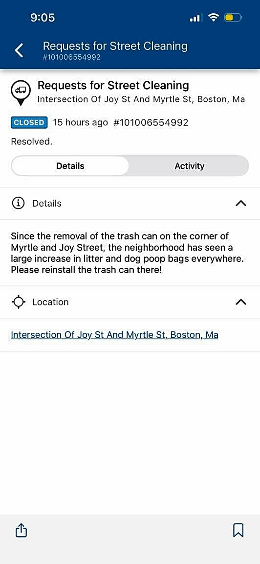 Image submitted with report