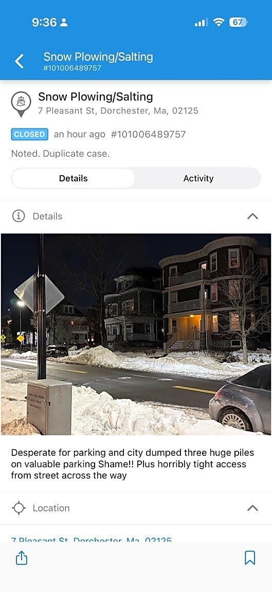 Image submitted with report