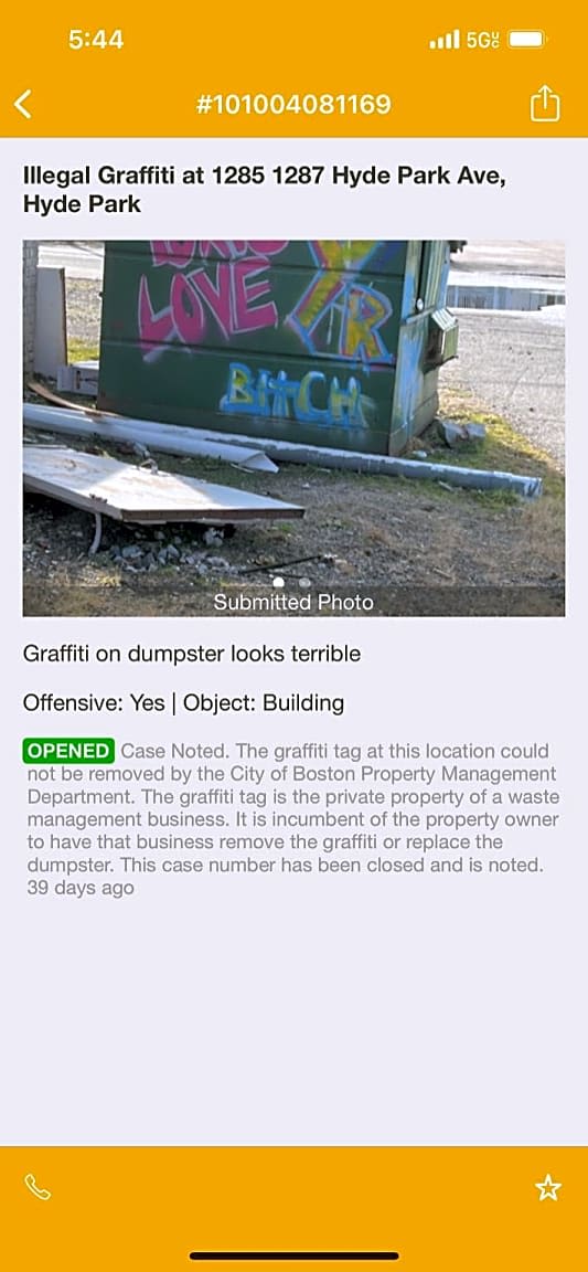 Image submitted with report