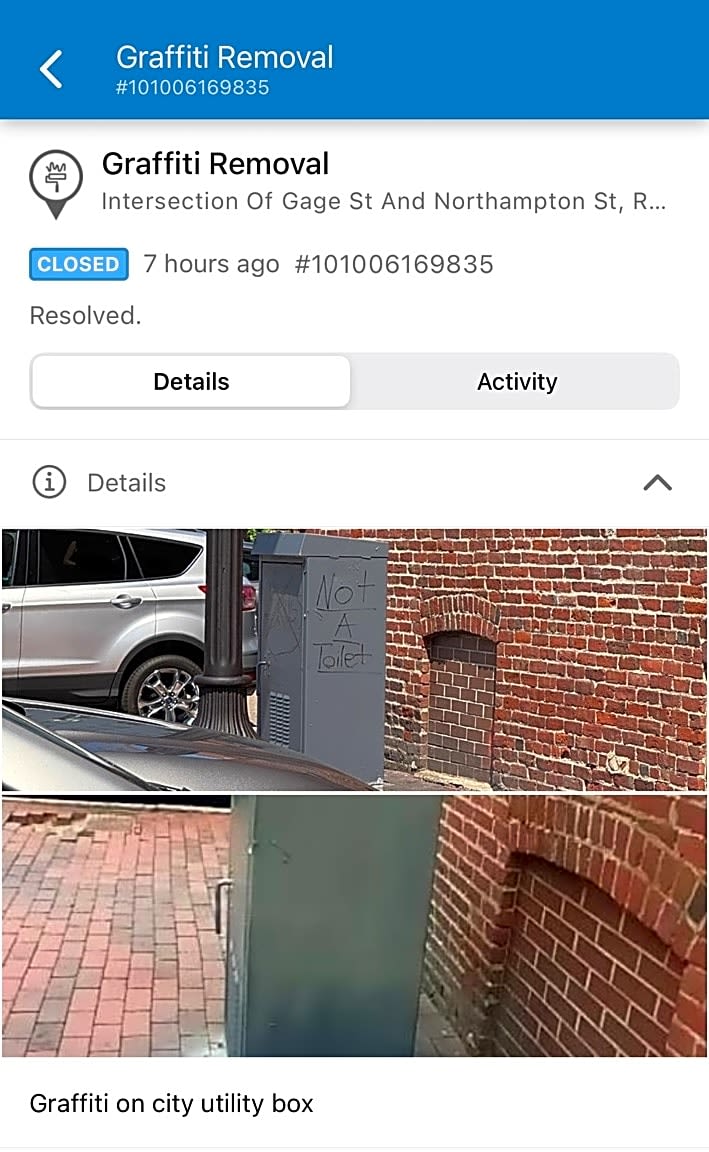 Image submitted with report