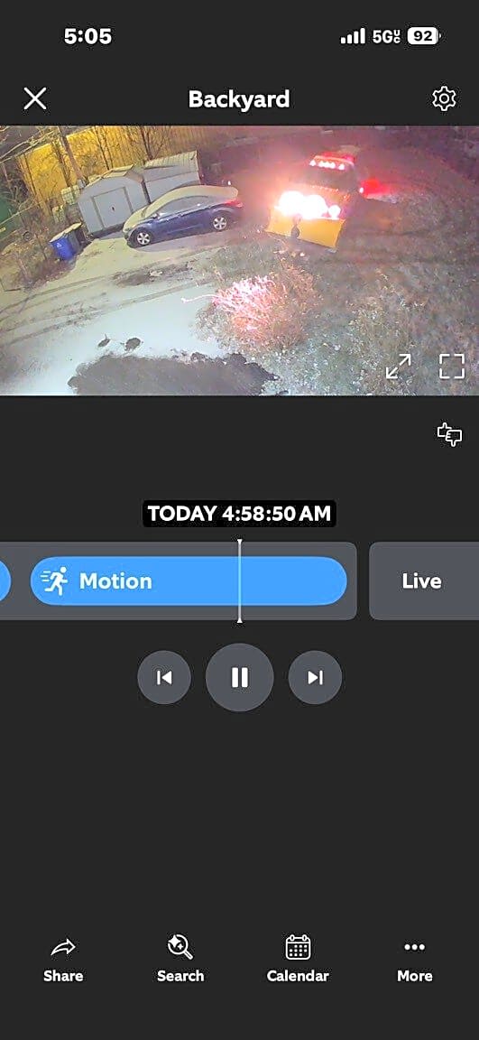 Image submitted with report