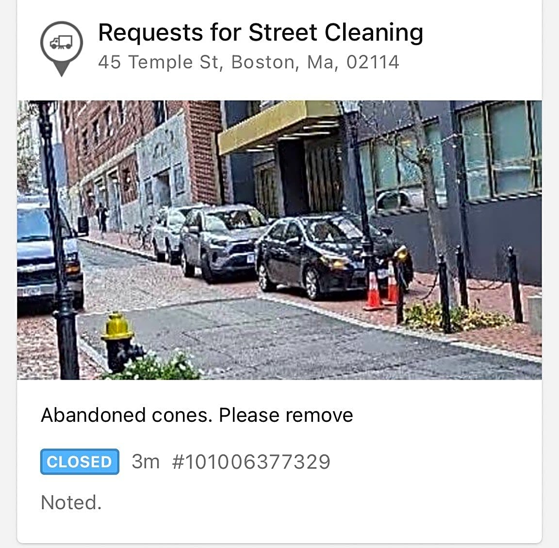 Image submitted with report