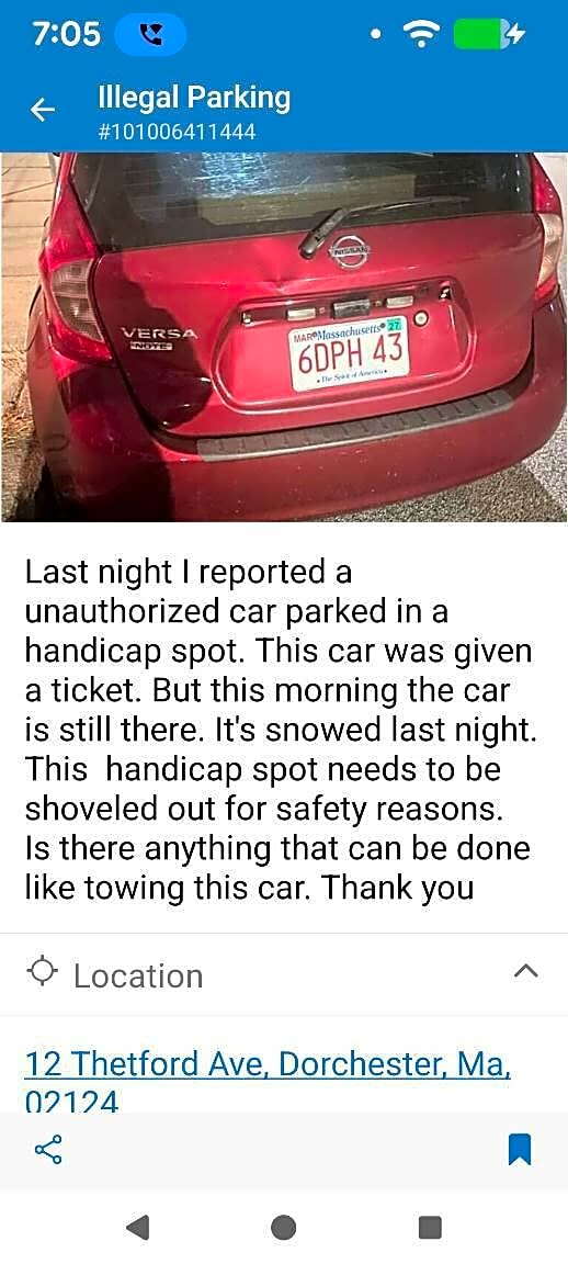 Image submitted with report