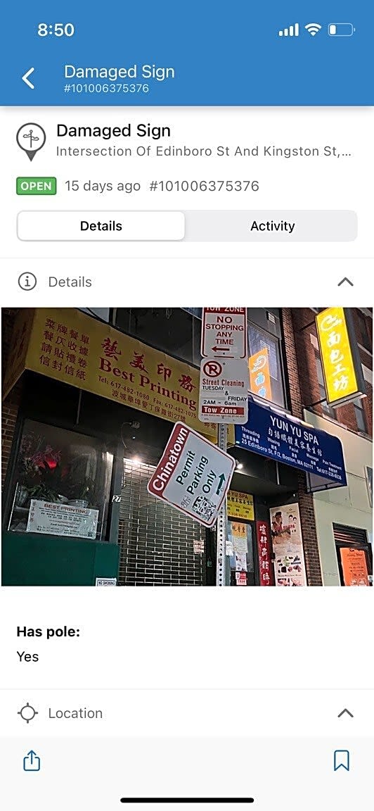 Image submitted with report