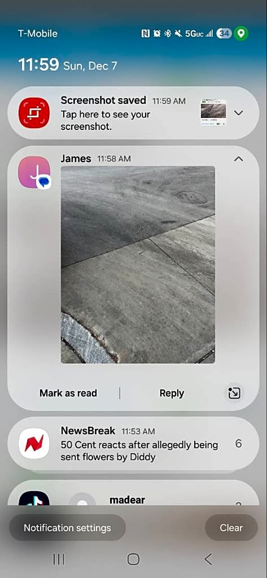 Image submitted with report