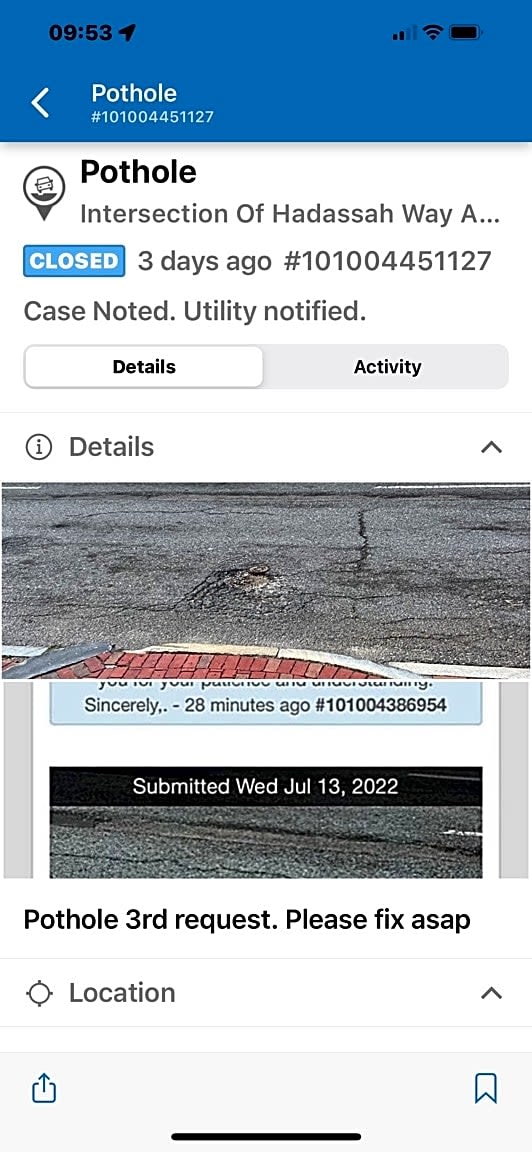 Image submitted with report
