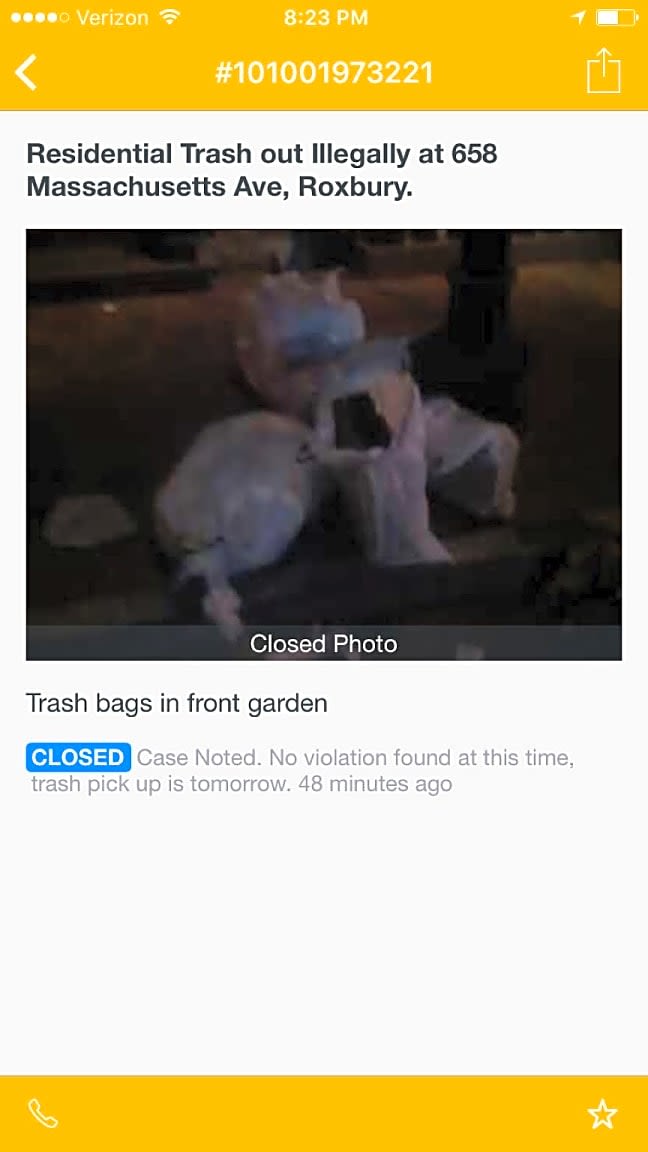 Image submitted with report