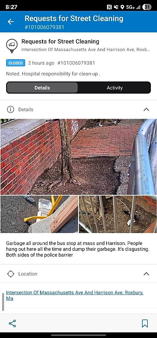 Image submitted with report