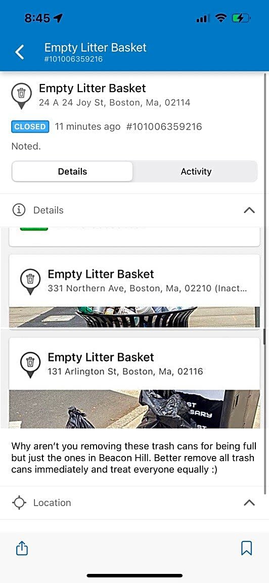 Image submitted with report