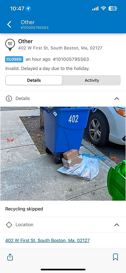 Image submitted with report