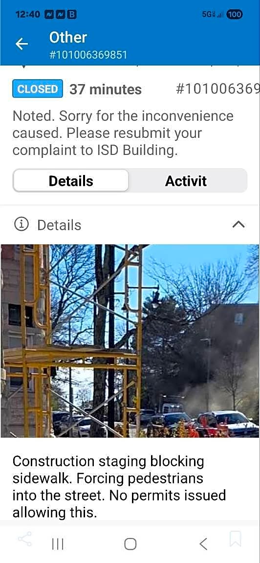 Image submitted with report