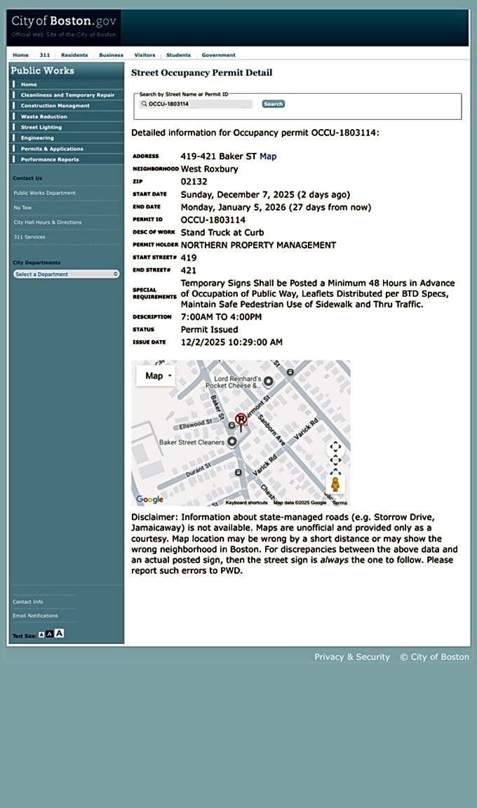 Image submitted with report