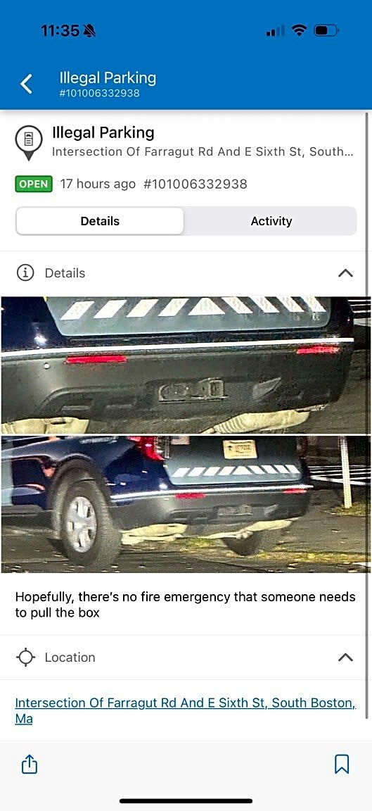 Image submitted with report