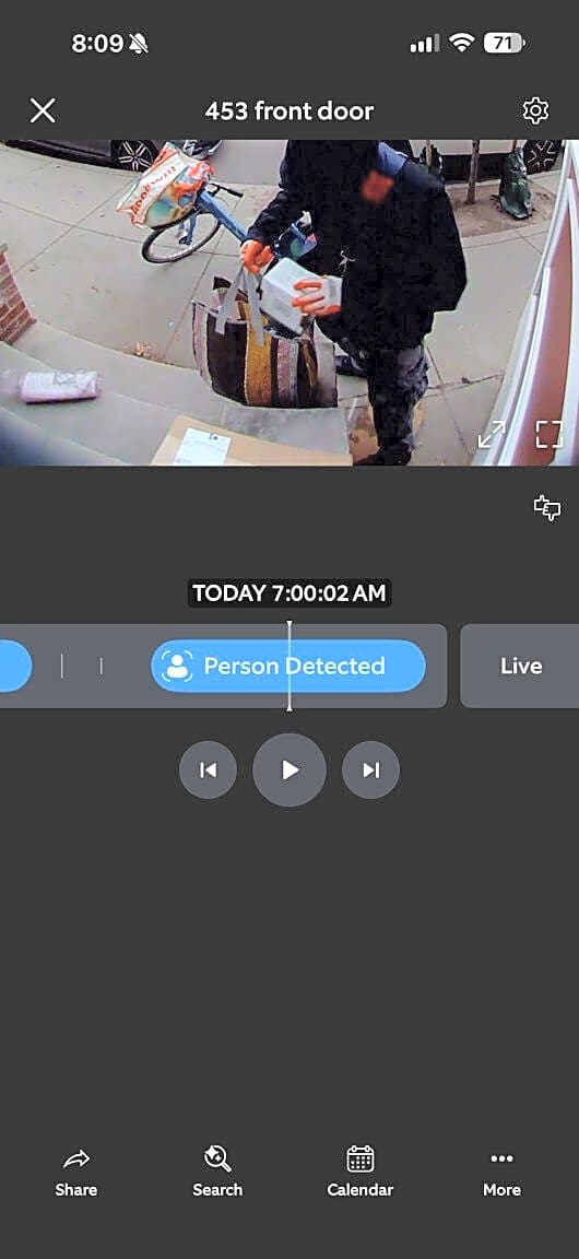 Image submitted with report