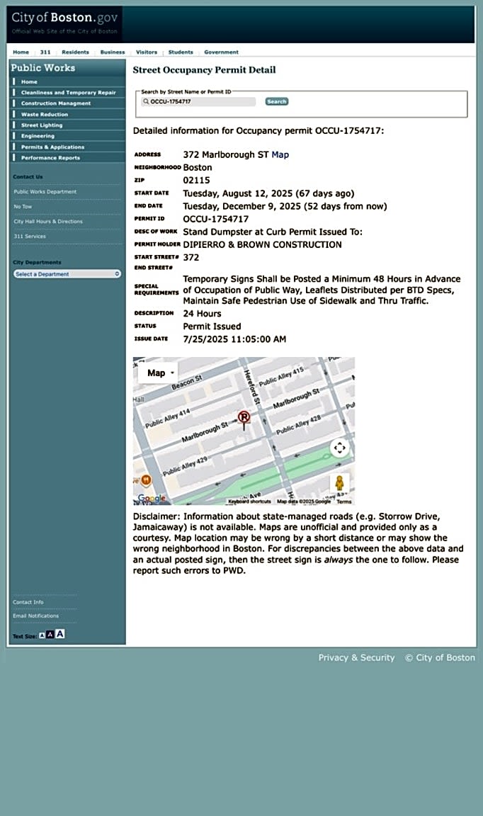 Image submitted with report