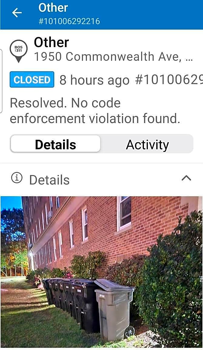 Image submitted with report