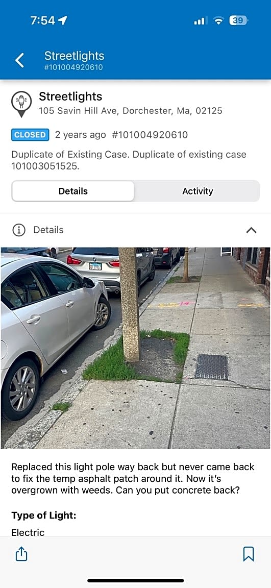 Image submitted with report