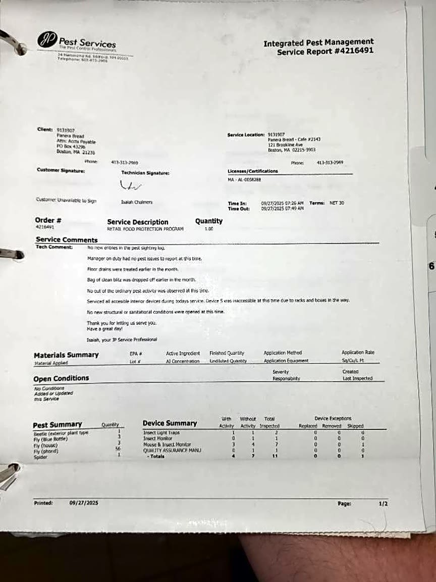 Image submitted with report