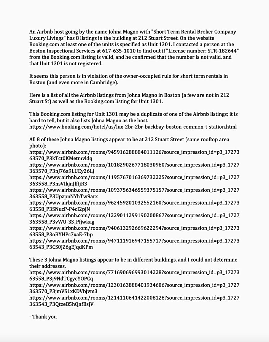 Image submitted with report