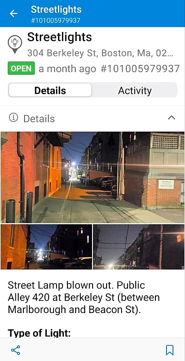 Image submitted with report