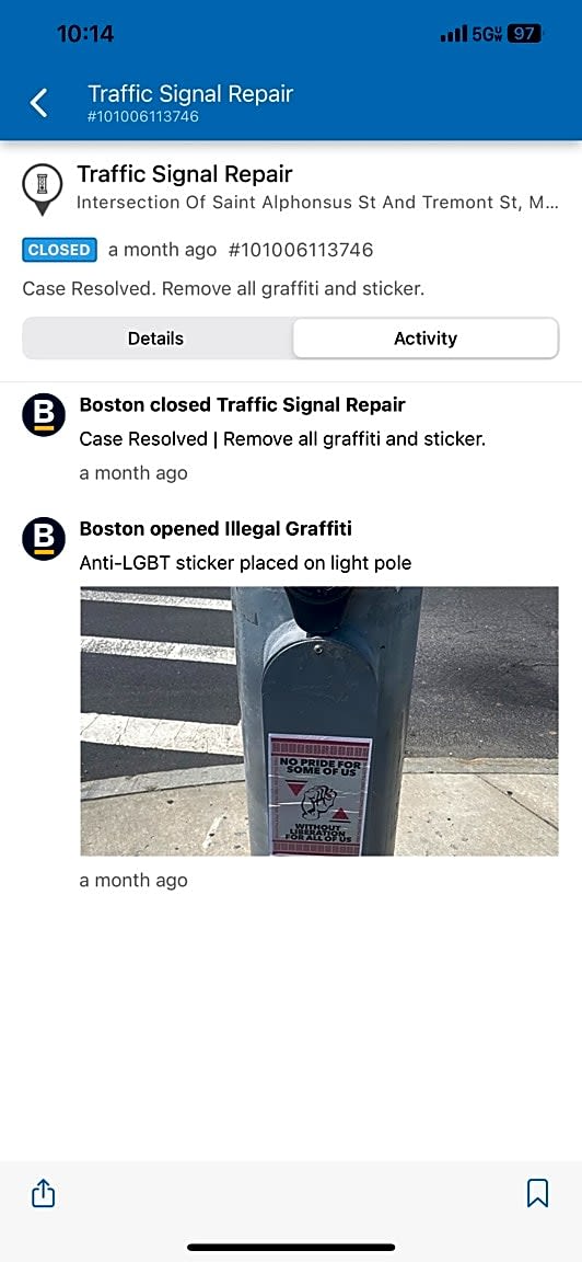 Image submitted with report