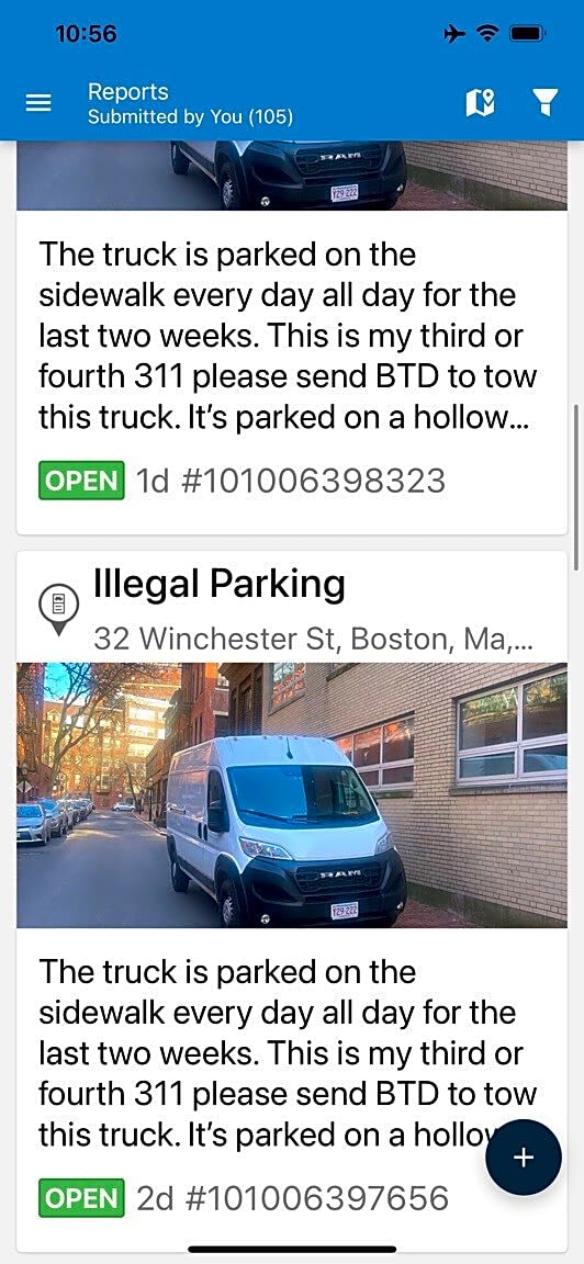 Image submitted with report