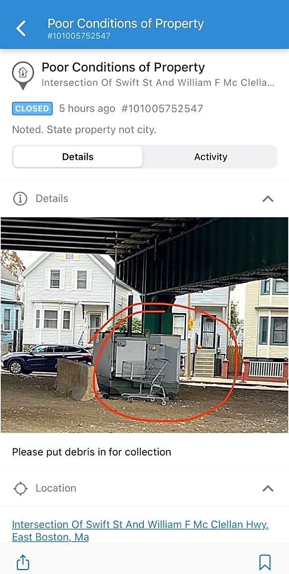 Image submitted with report