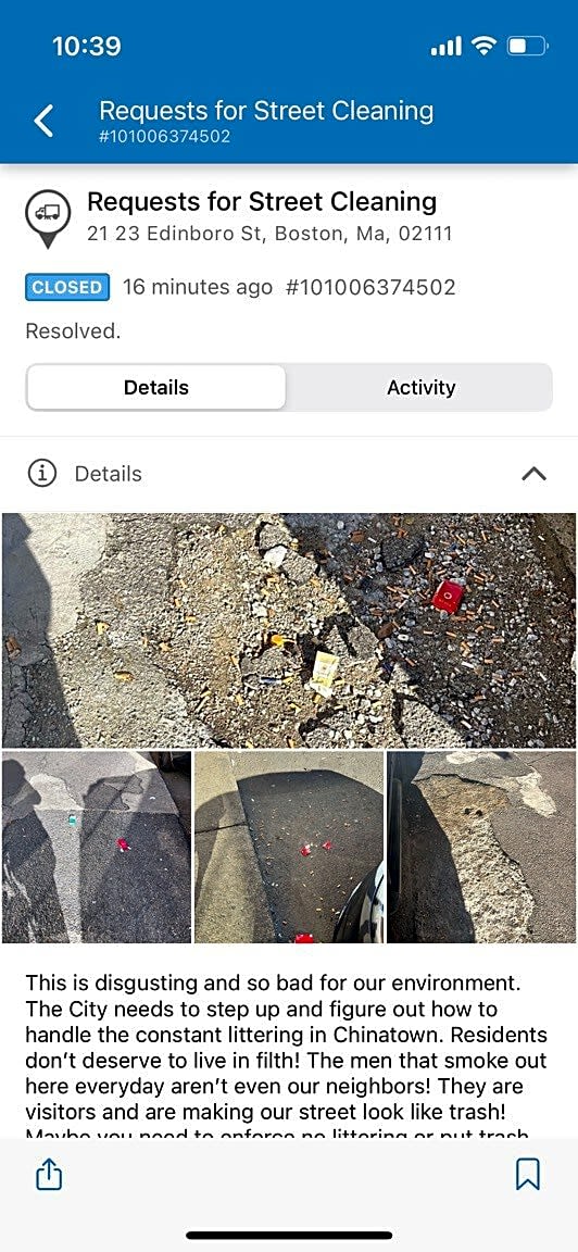 Image submitted with report