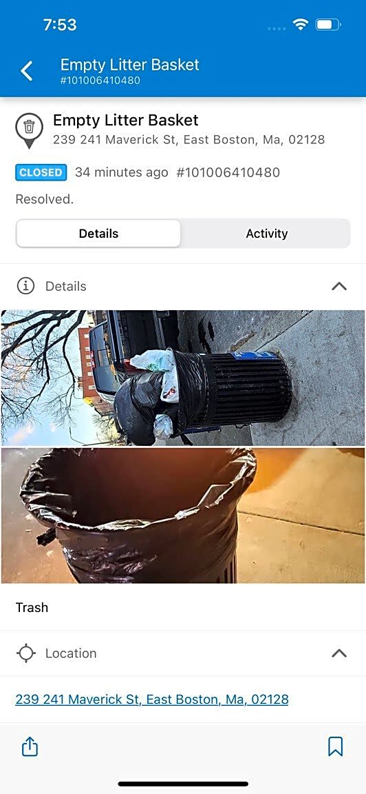 Image submitted with report