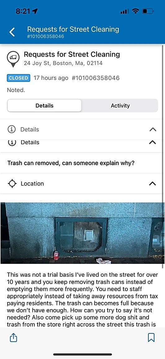 Image submitted with report