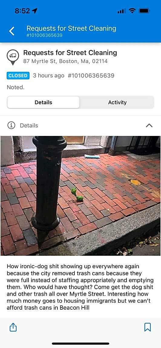 Image submitted with report