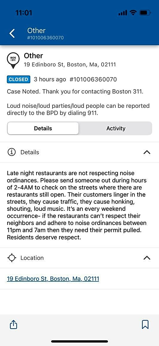 Image submitted with report